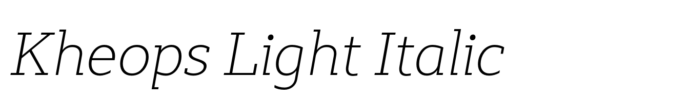 Kheops Light Italic
